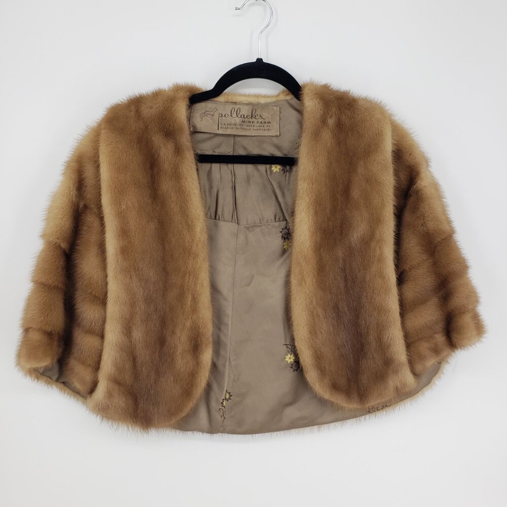 Vintage Brown Fur Cape